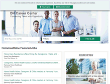 Tablet Screenshot of homehealthjobs.decisionhealth.com