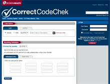 Tablet Screenshot of correctcodechek.decisionhealth.com